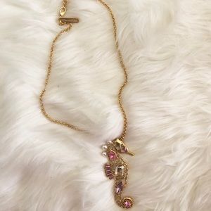 Oscar de la Renta seahorse necklace